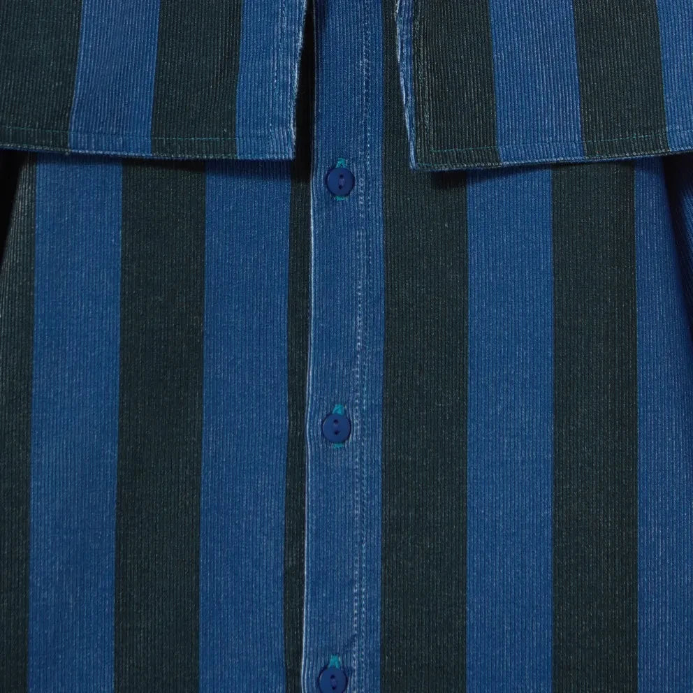 Tinycottons - Corduroy Striped Dress | Petrol Blue