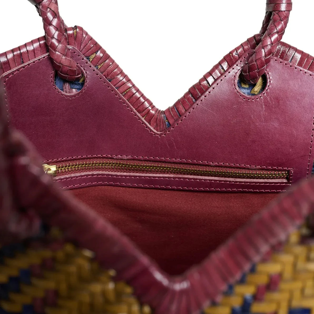 Vipera - Crudelia Madras Deri Tote | Yellow Curry rengi