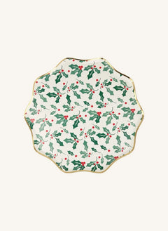 Meri Meri - Holly large plates - set of 8