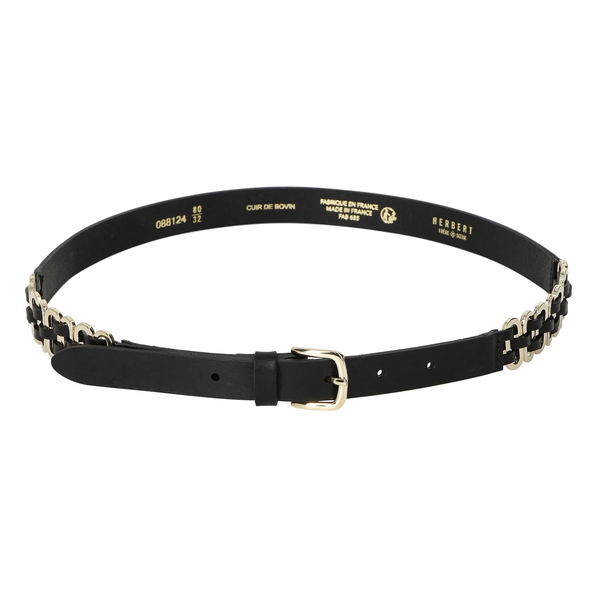 Herbert Brother Sister - La Alba Leather Belt | Black