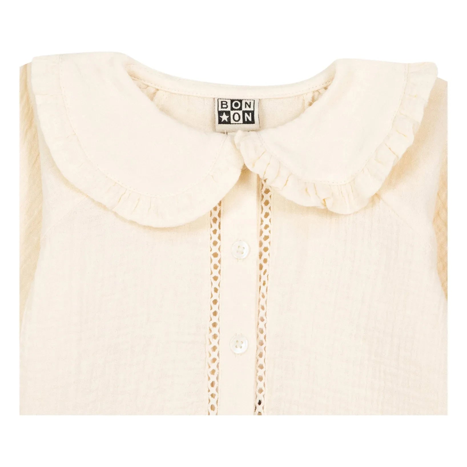 Bonton - Fig Claudine Yakalı Bluz | Ekru