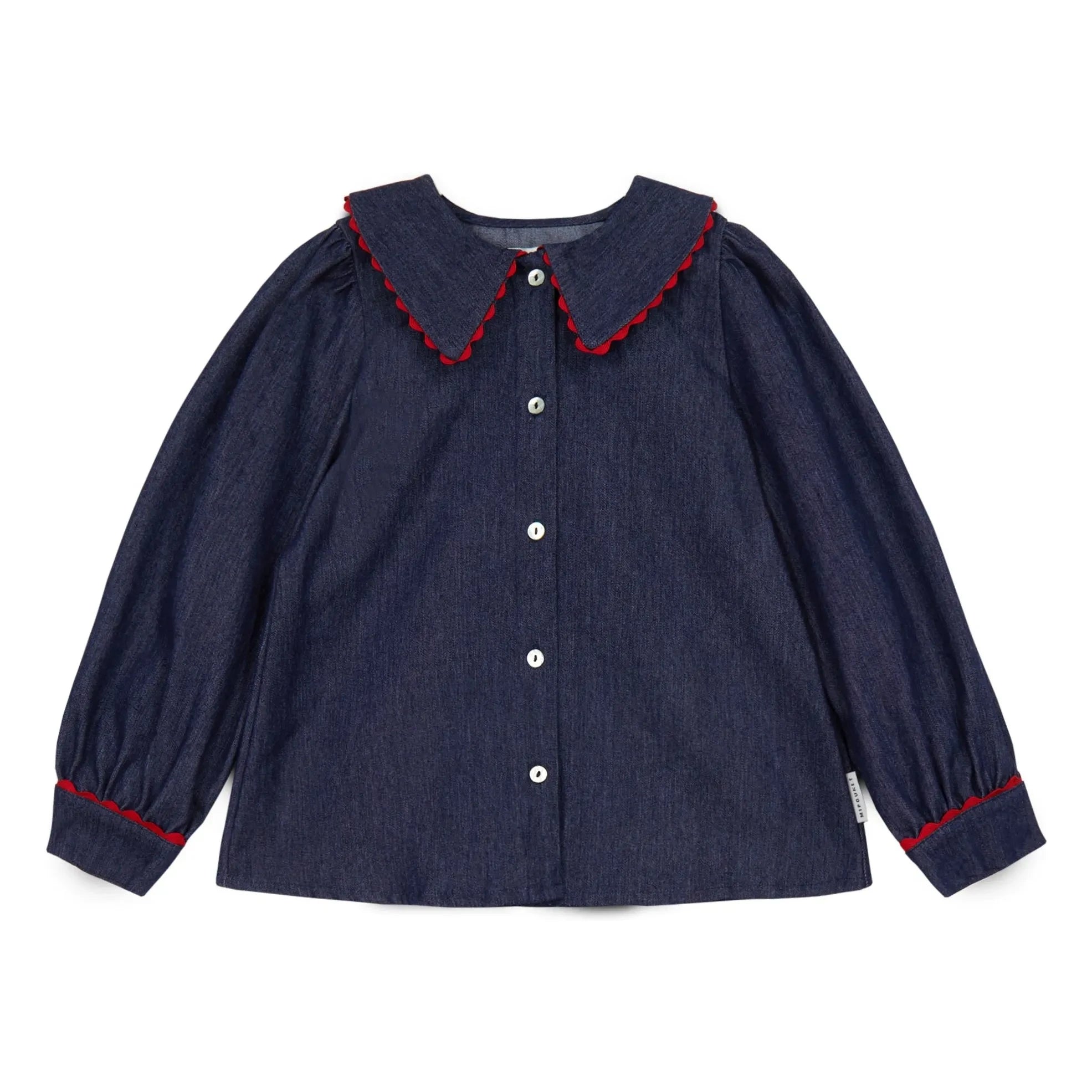 Mipounet - Jean Claudine Collared Cecilia Blouse | Dark Blue
