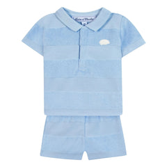 Tartine et Chocolat - Polo Shorts and Towel Set | Light Blue