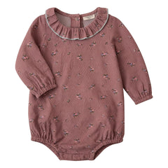 Lililotte - Castille Fleurie Organic Cotton Romper | Dust Pink