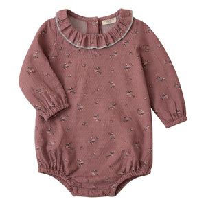 Lililotte - Castille Fleurie Organic Cotton Romper | Dust Pink