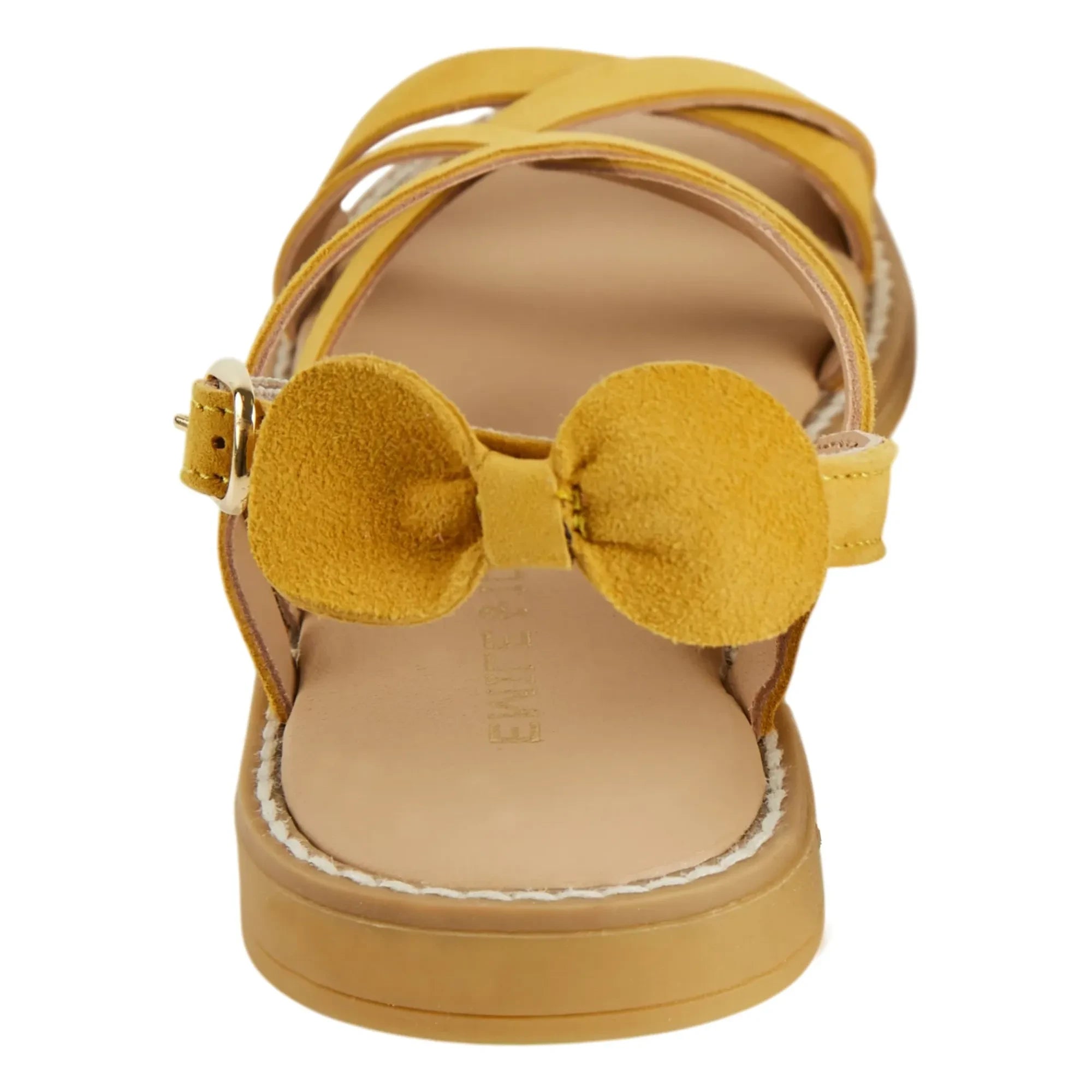 Emile et Ida - Leather Cross-Strap Sandals | Yellow