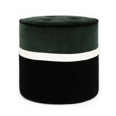 Maison Sarah Lavoine - Leo Velvet Pouf | Chrome Green