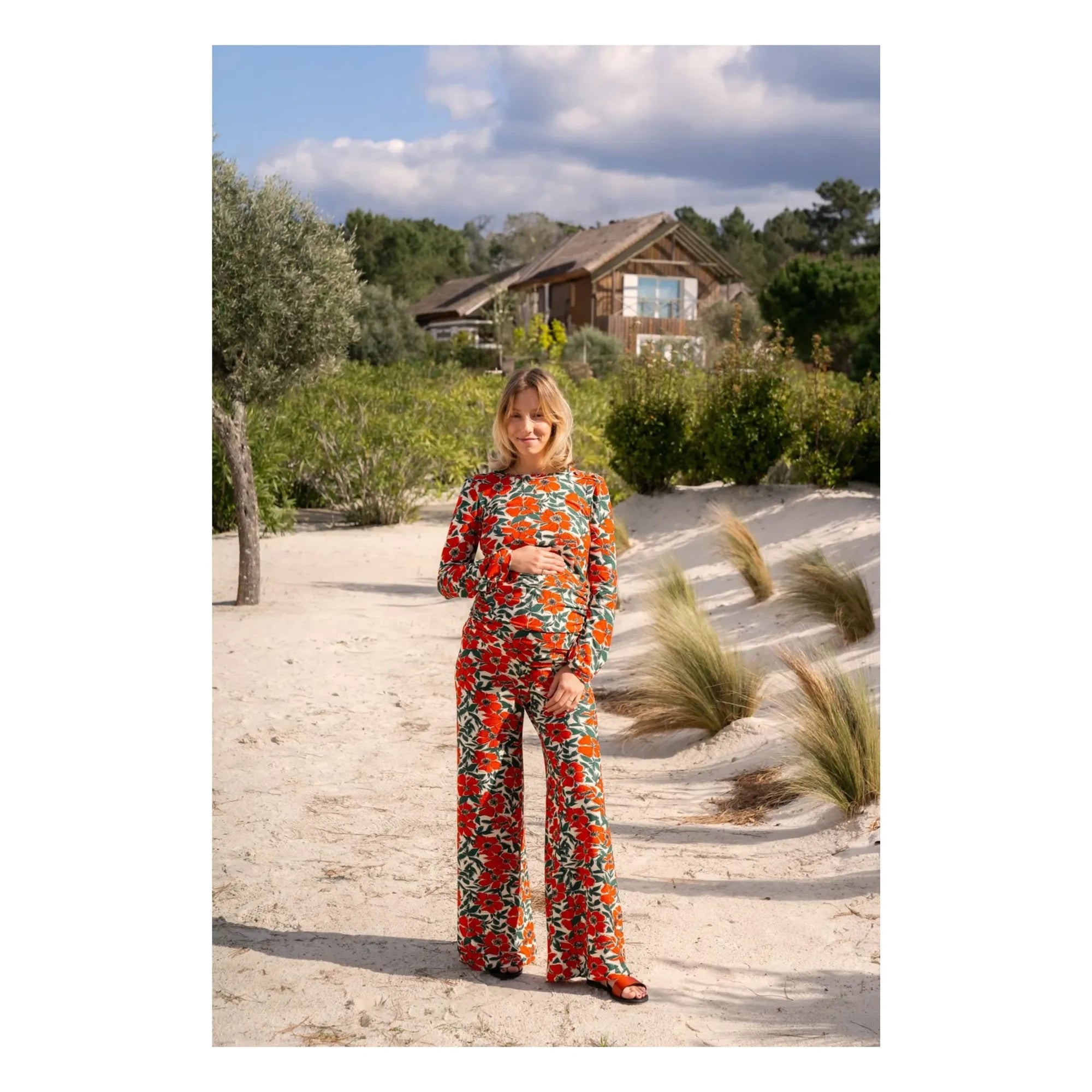 Paloma Collection - Andrea Poppy Maternity Pants | Red
