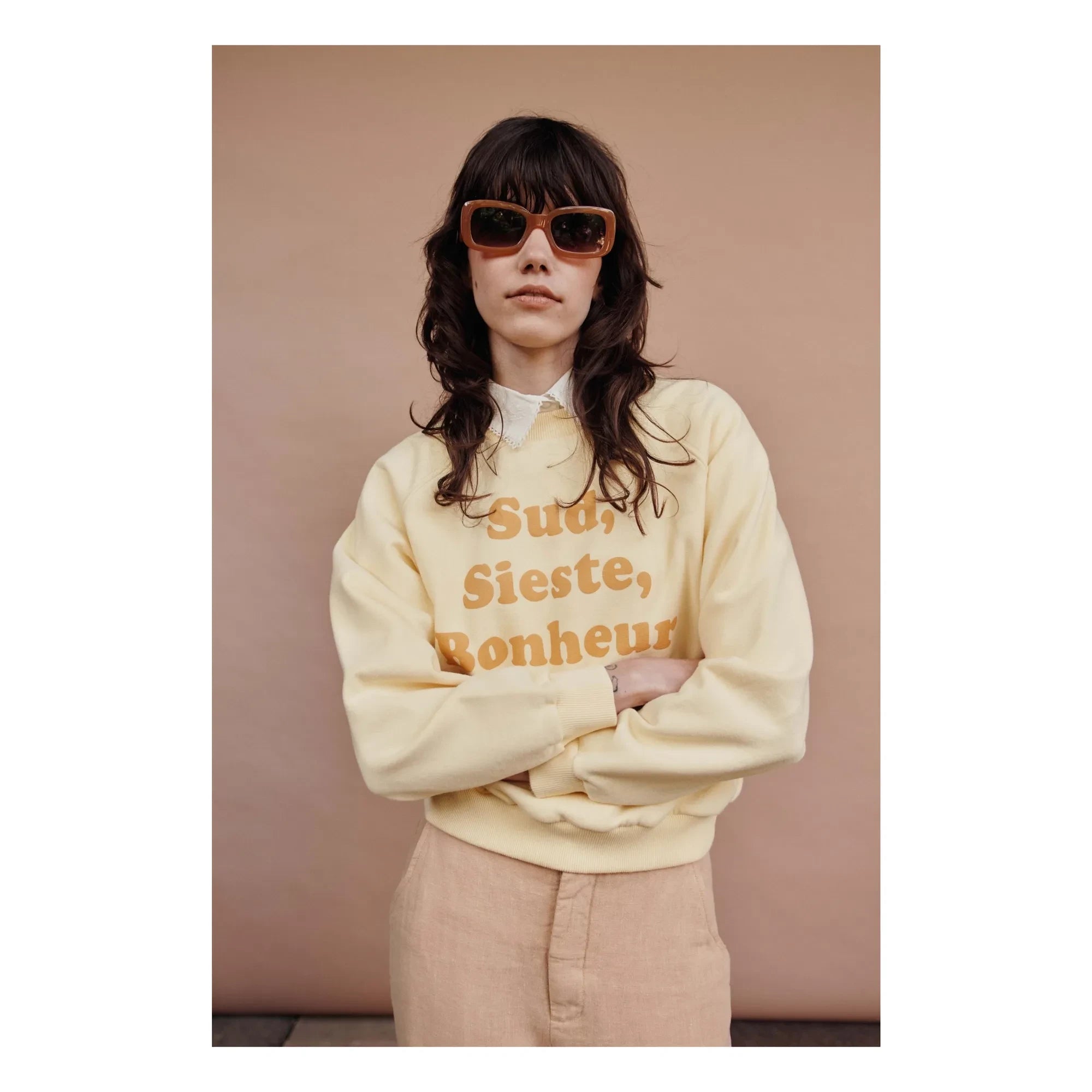 Emile et Ida - Sweat Message Organik pamuk | Mimosa