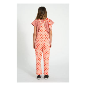 Piupiuchick - Twill Heart Overalls | Pink
