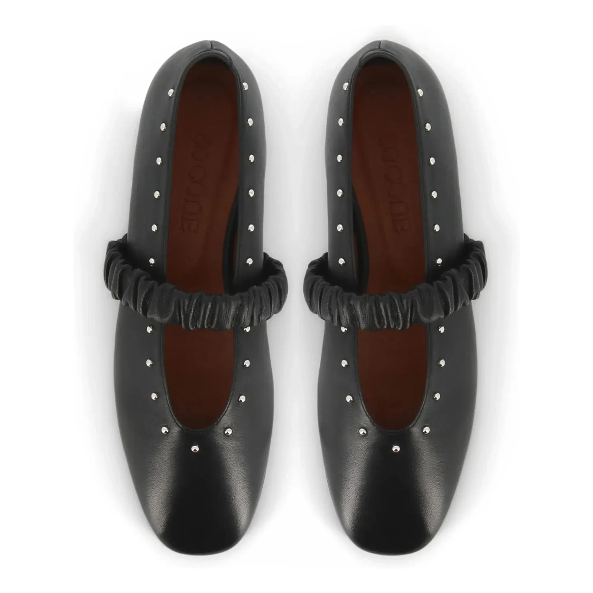 Socque Paris - June Leather Ballerina | Black