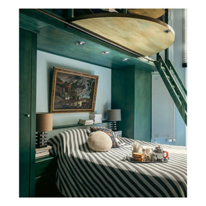 The Socialite Family - Striped cotton Monastico bedspread | Dark Green