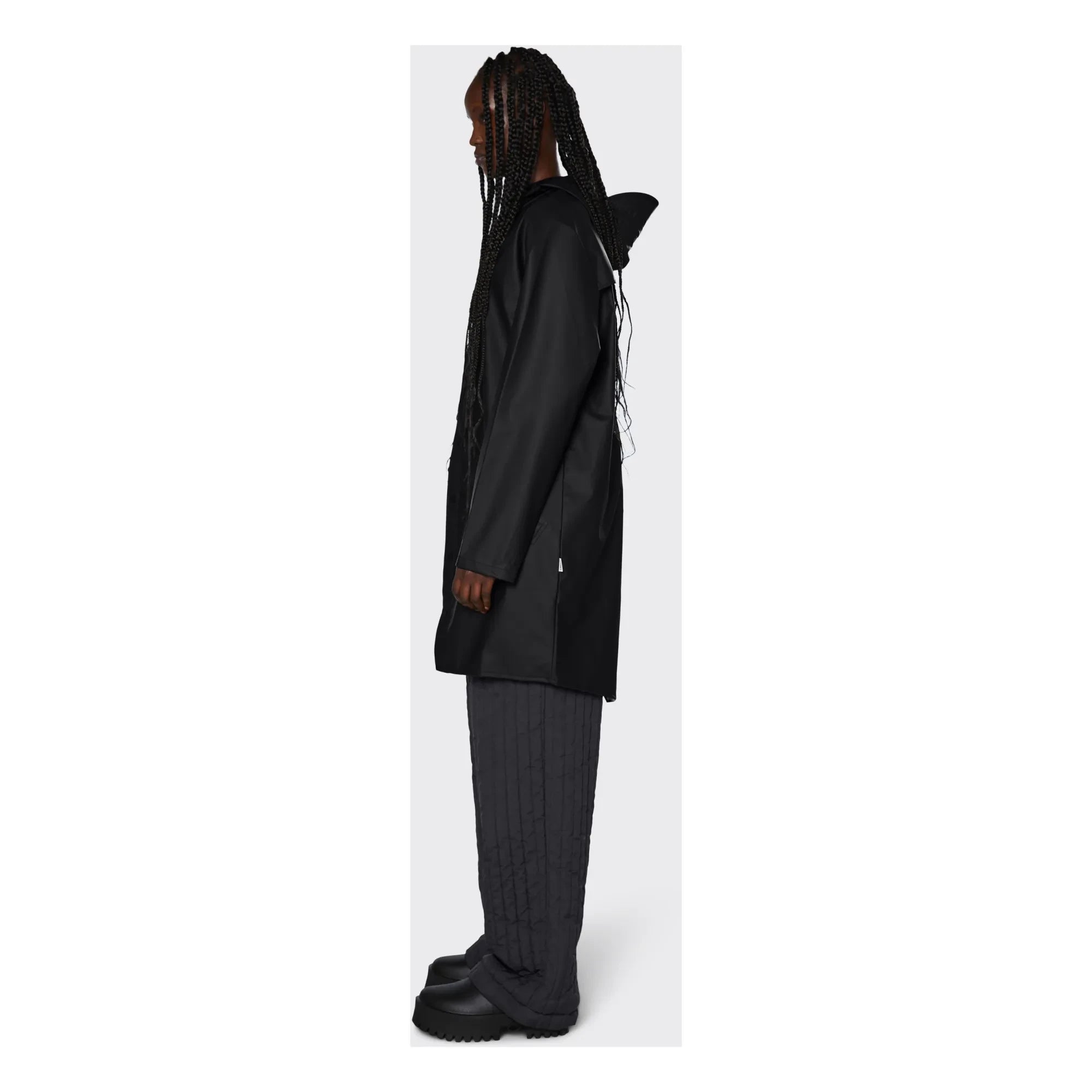 Rains - Unisex Long Waterproof Wax Coat | Black