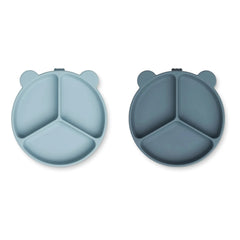 Liewood - Stacy Non-Slip Plates - 2-piece Set | Blue