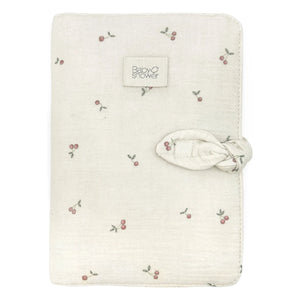 Babyshower - Black cherry health book cover | Ecru