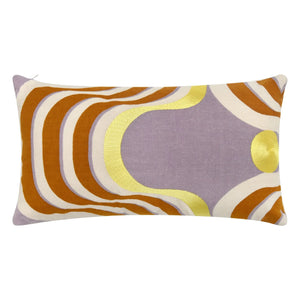 Mapoésie - Nebuleuse embroidered silk pillowcase | Purple