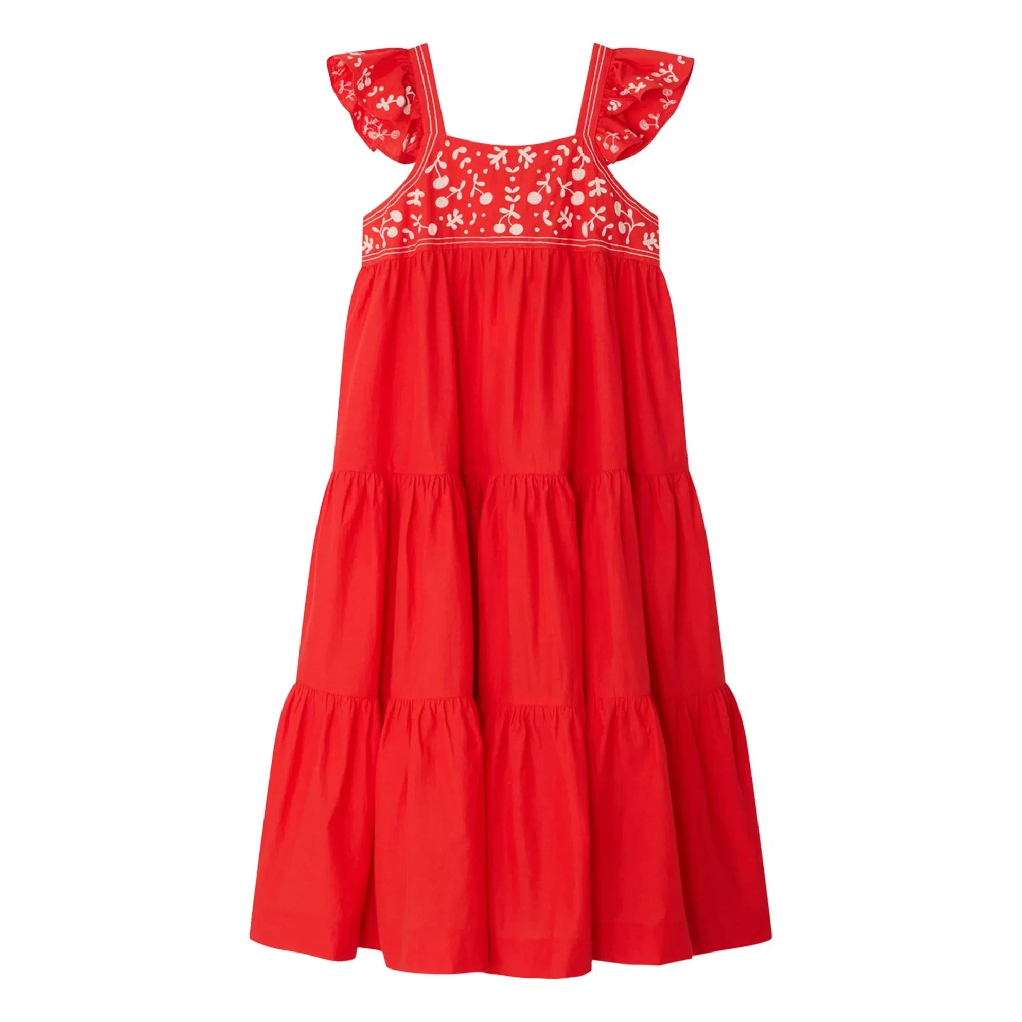 Bonpoint - Cora Organic Cotton Dress | Rouge Coquelicot