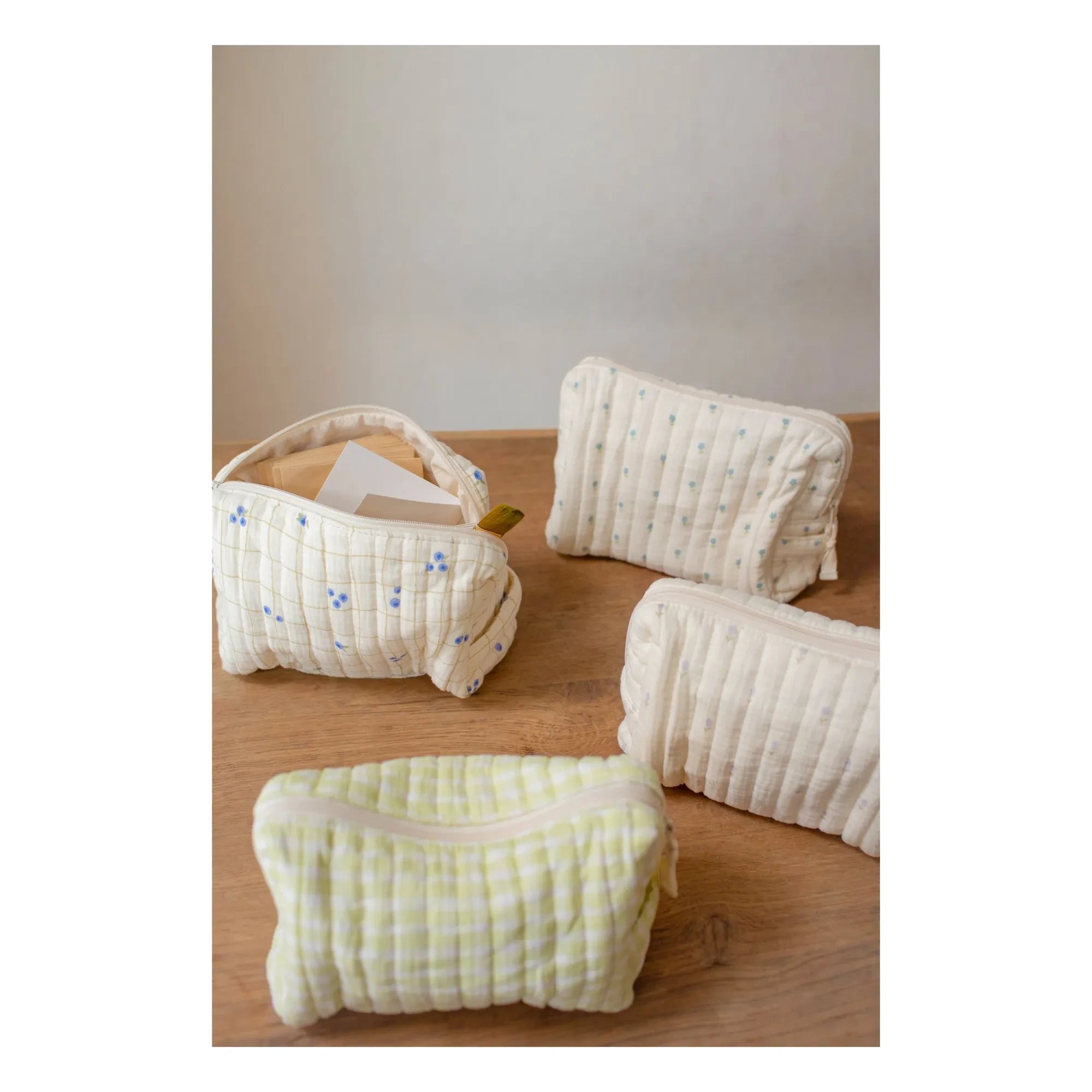 Soft Spot - Organic Cotton Blueberry Cosmetic Bag