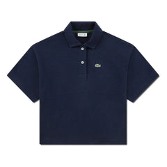 Lacoste - Oversized Logo Polo Shirt Made of Organic Cotton | Navy Blue