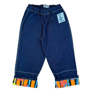 Club Trésor - Meyveli Denim Dönüşebilen Pantolon | Koyu Mavi