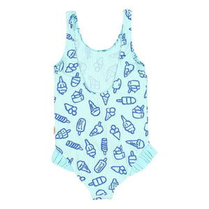 Búho - Striped Glaces Swimsuit | Aqua