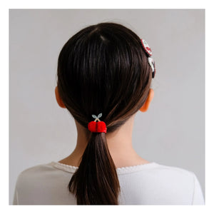 Mimi & Lula - 4-Piece Cherry Pom-Pom Chouchou Set | Red