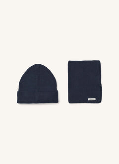 Liewood - Lina hat and neck warmer set | Navy Blue
