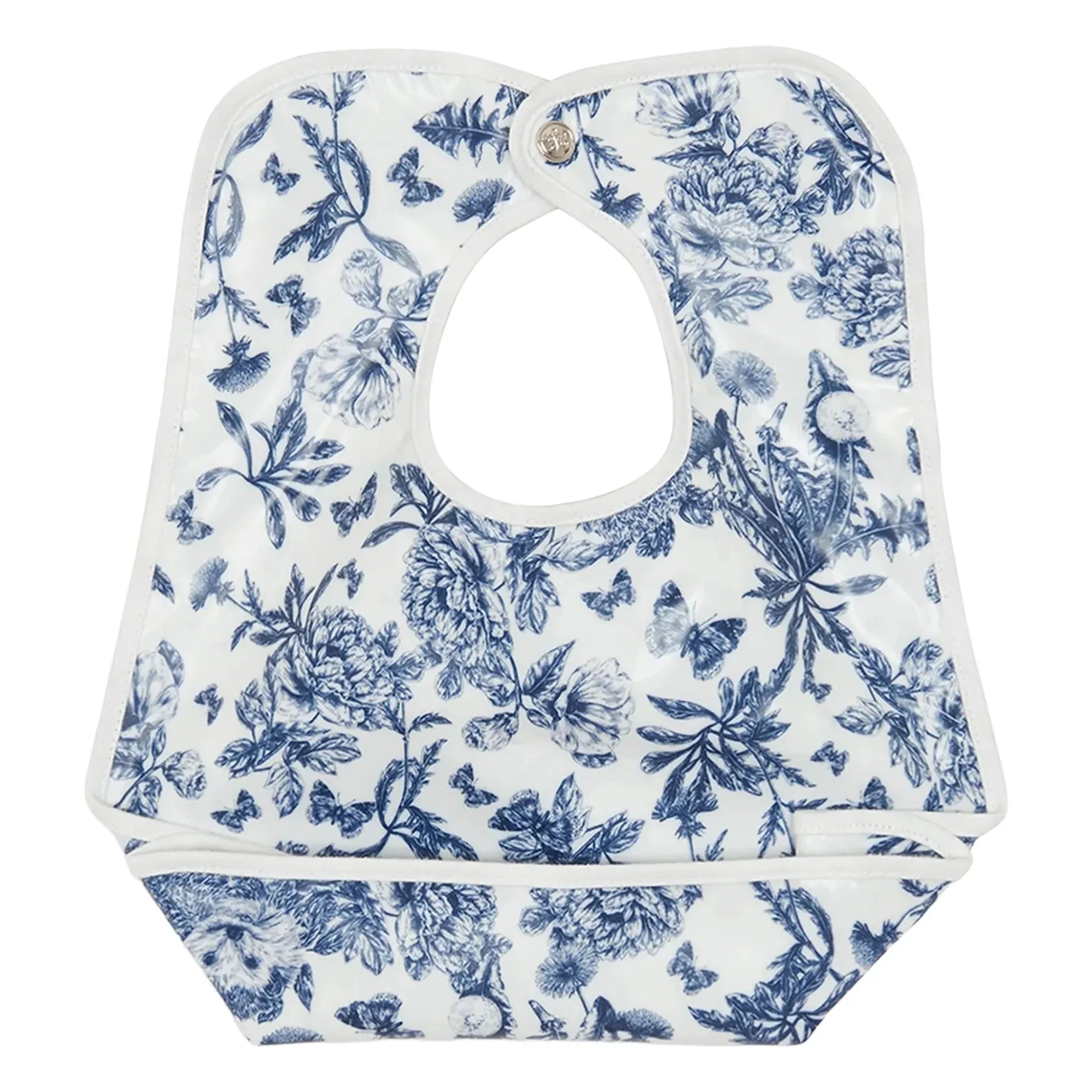 Tartine et Chocolat - Toile de Jouy Printed Bib | Navy Blue
