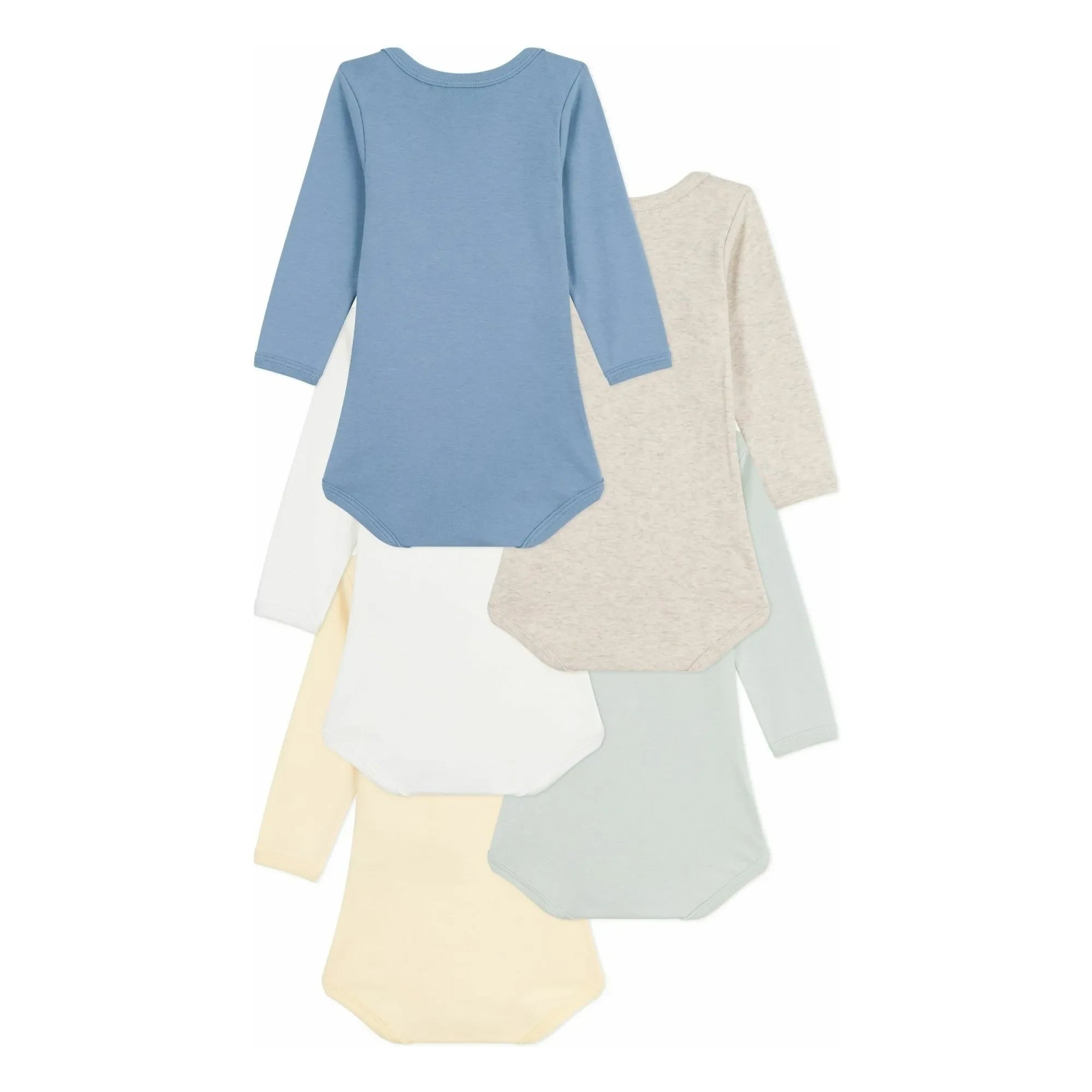 Petit Bateau - Batch 5 Bodies Semainier Organic Cotton | Yellow