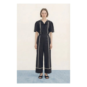 The Tiny Big Sister - Sailor Cotton Blouse | Navy Blue