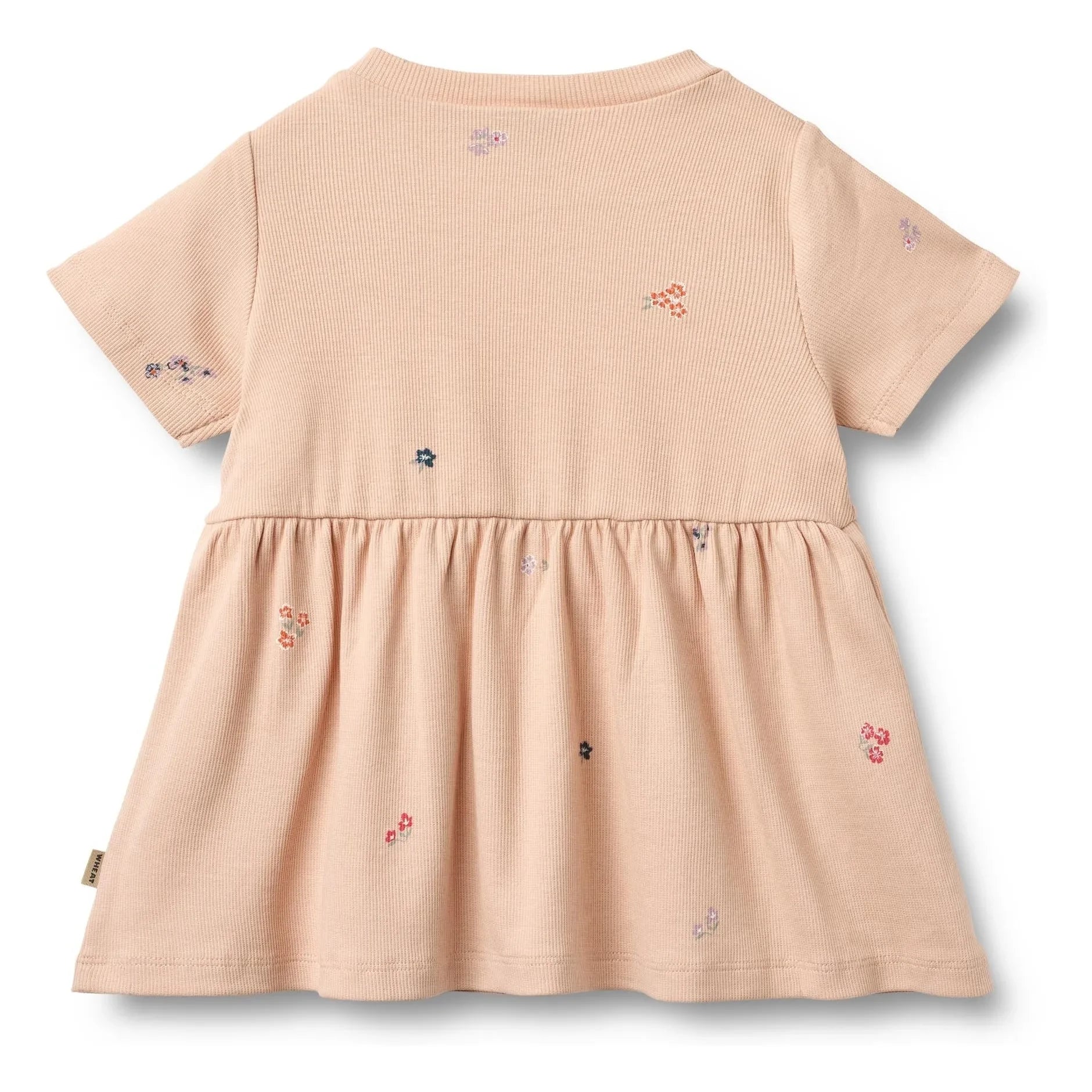 Wheat - Anna Flowers Jersey Dress Organic Cotton | Peach