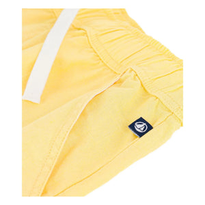 Petit Bateau - Solid Linen Bermuda Shorts | Yellow