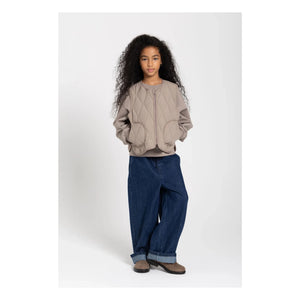 Smallable Kid - Sleeveless Quilted Cheer Jacket | Dark Gray