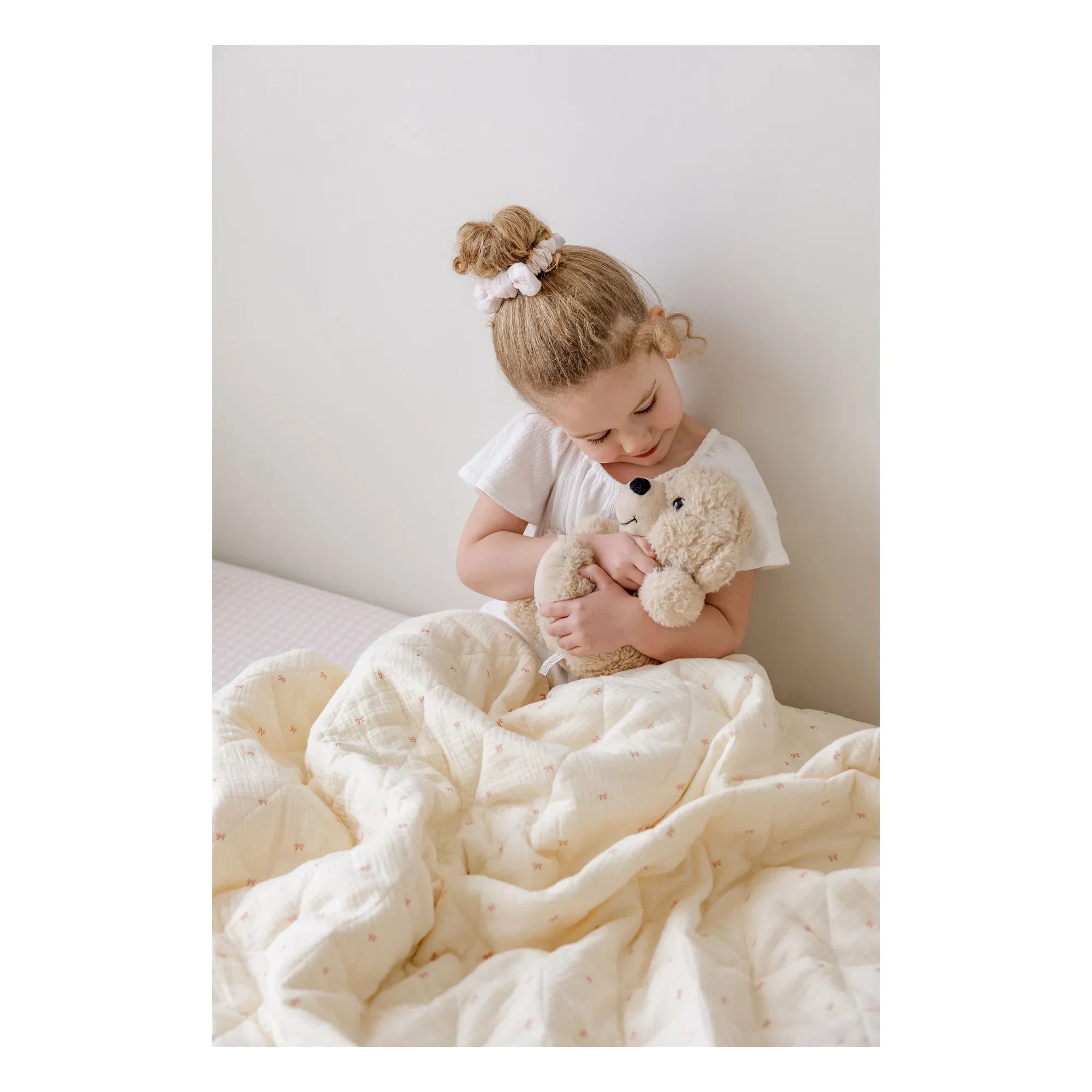 Soft Spot - Organic Cotton Ribbed Quilted Blanket | Ecru