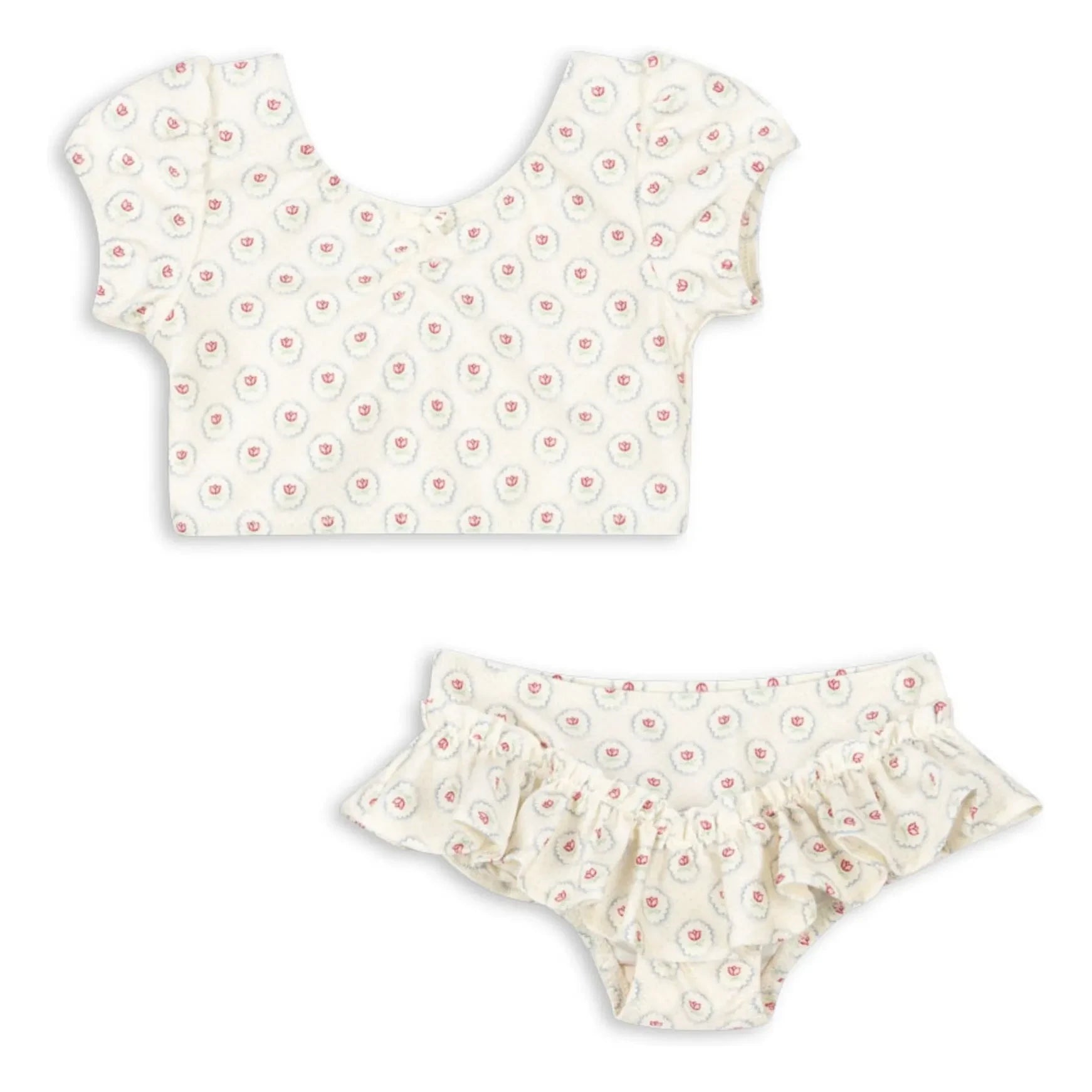 Konges Sløjd - Malti Ruffled Swimsuit Recycled Fibers | Ecru
