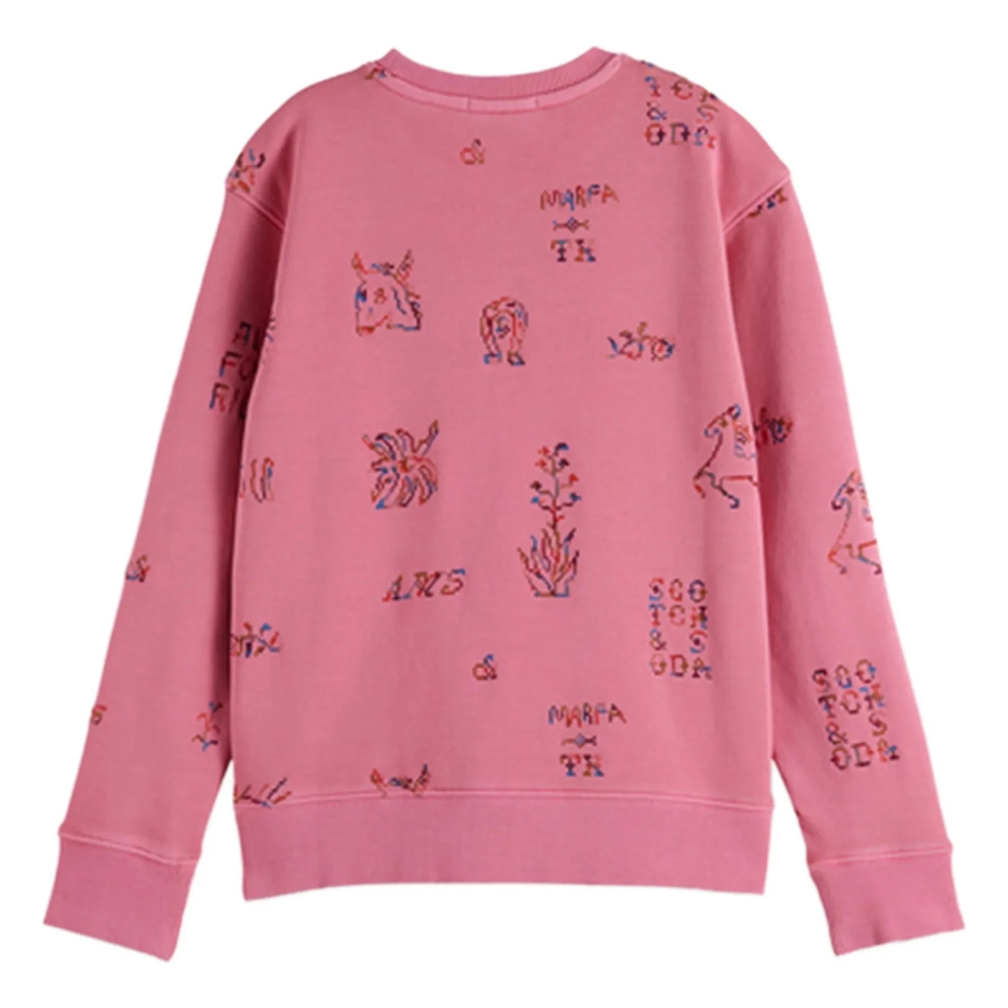 Scotch & Soda - Embroidered Sweatshirt with Horses | Pink