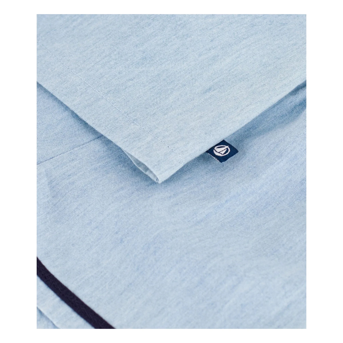 Petit Bateau - Chambray Top and Collar Set | Light Blue
