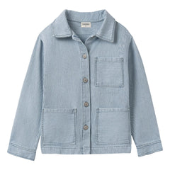 Cozmo - Denim Ridge Striped Overshirt | Light Blue