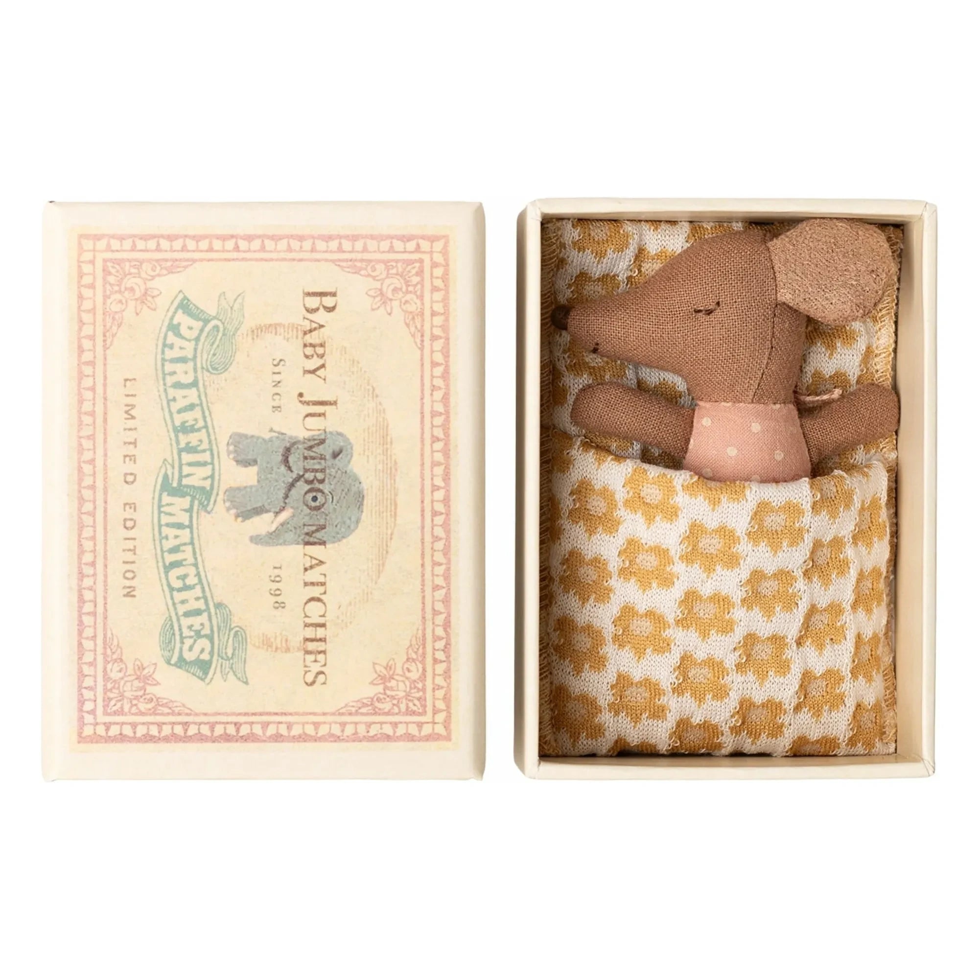 Maileg - Sleepy and Waking Baby Mouse in a Box | Pink