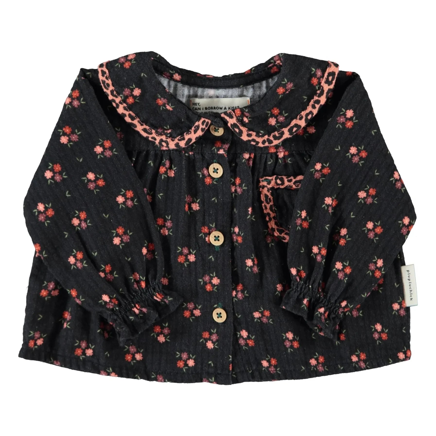 Piupiuchick - Çiçek Desenli Bluz | Siyah