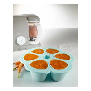 Béaba - Multi-Compartment Silicone Plate 6x150 ml | Turquoise