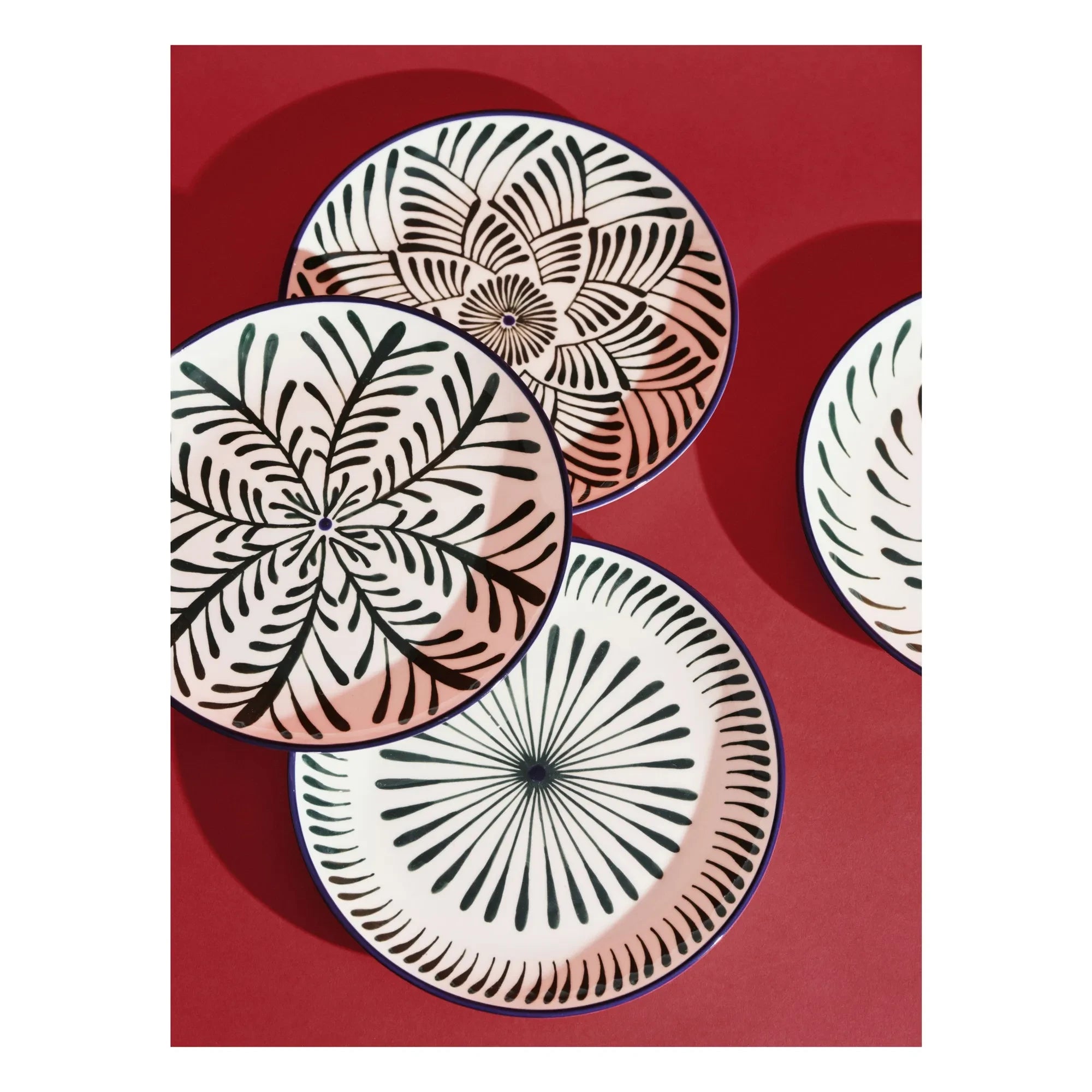 Serax - Bazaar Dessert Plates, Waww La Table - Set of 4 | Green
