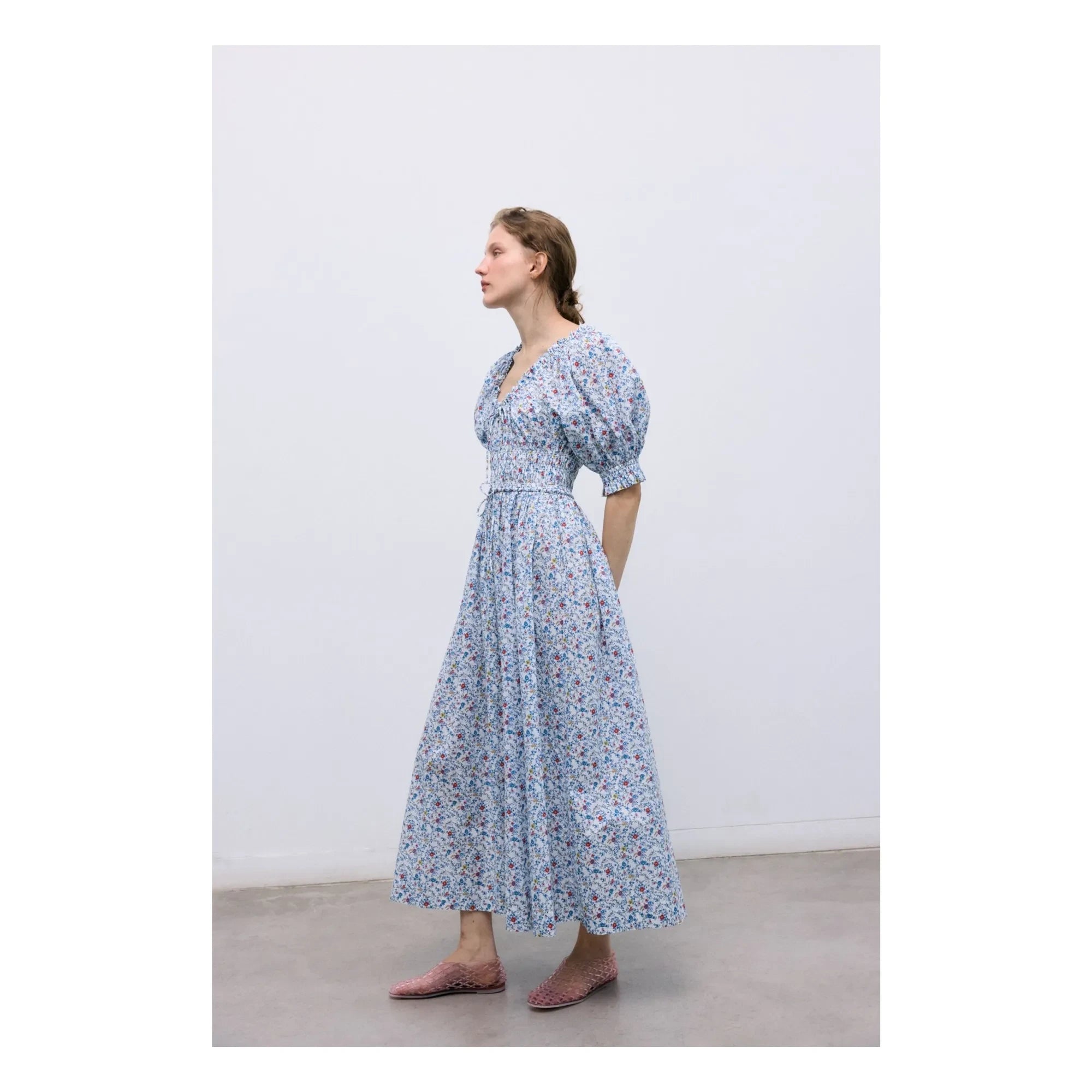the new society - Cloe Cotton Dress | Blue