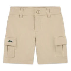 Lacoste - Organic Cotton Cargo Bermuda Shorts | Beige