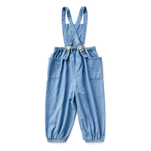 Thrush plum - Opal organic pamuk tulum | Denim mavi
