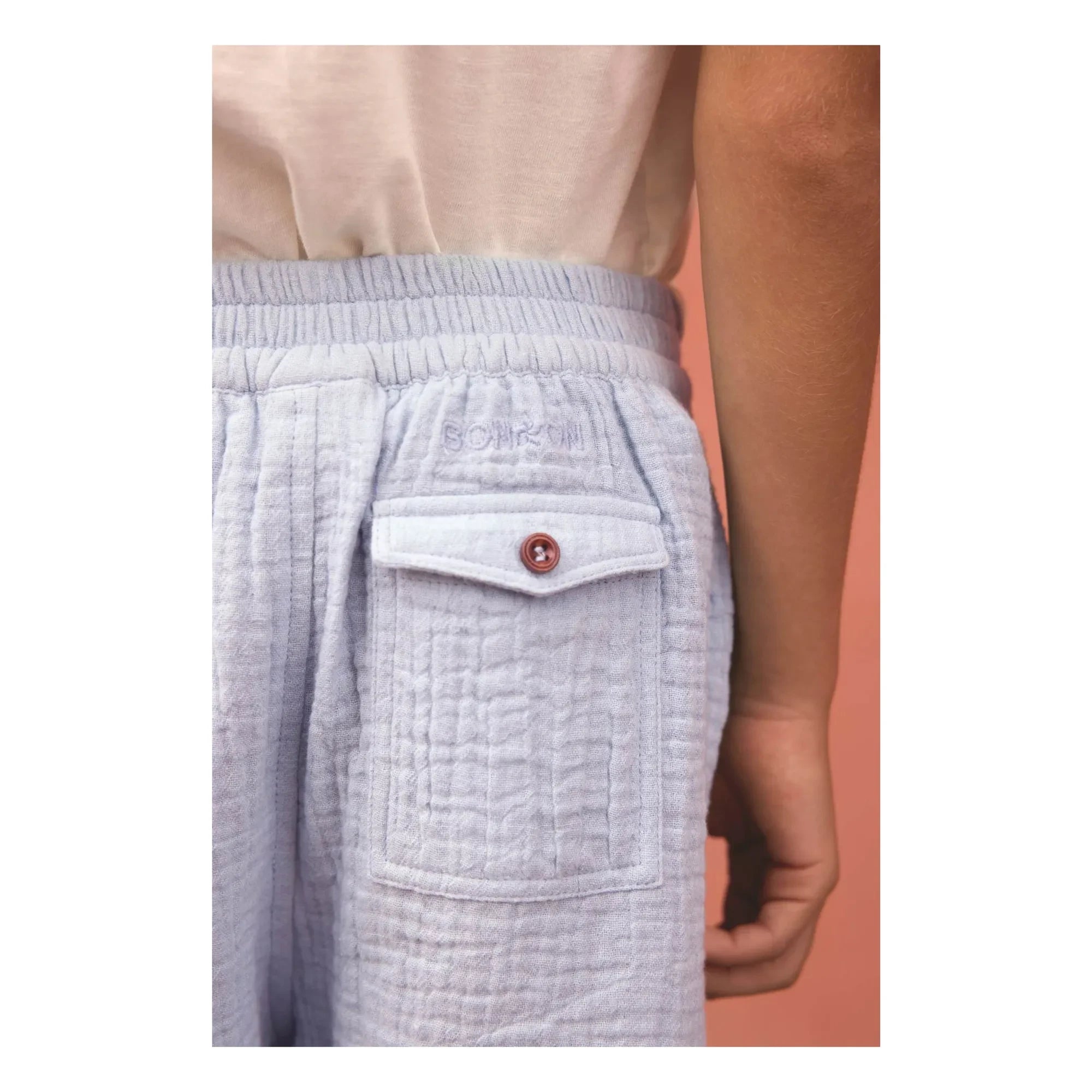Bonton - Noé Cotton Gauze Shorts | Light Blue