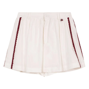 Indee - Vasislas Embroidered Short Skirt | White