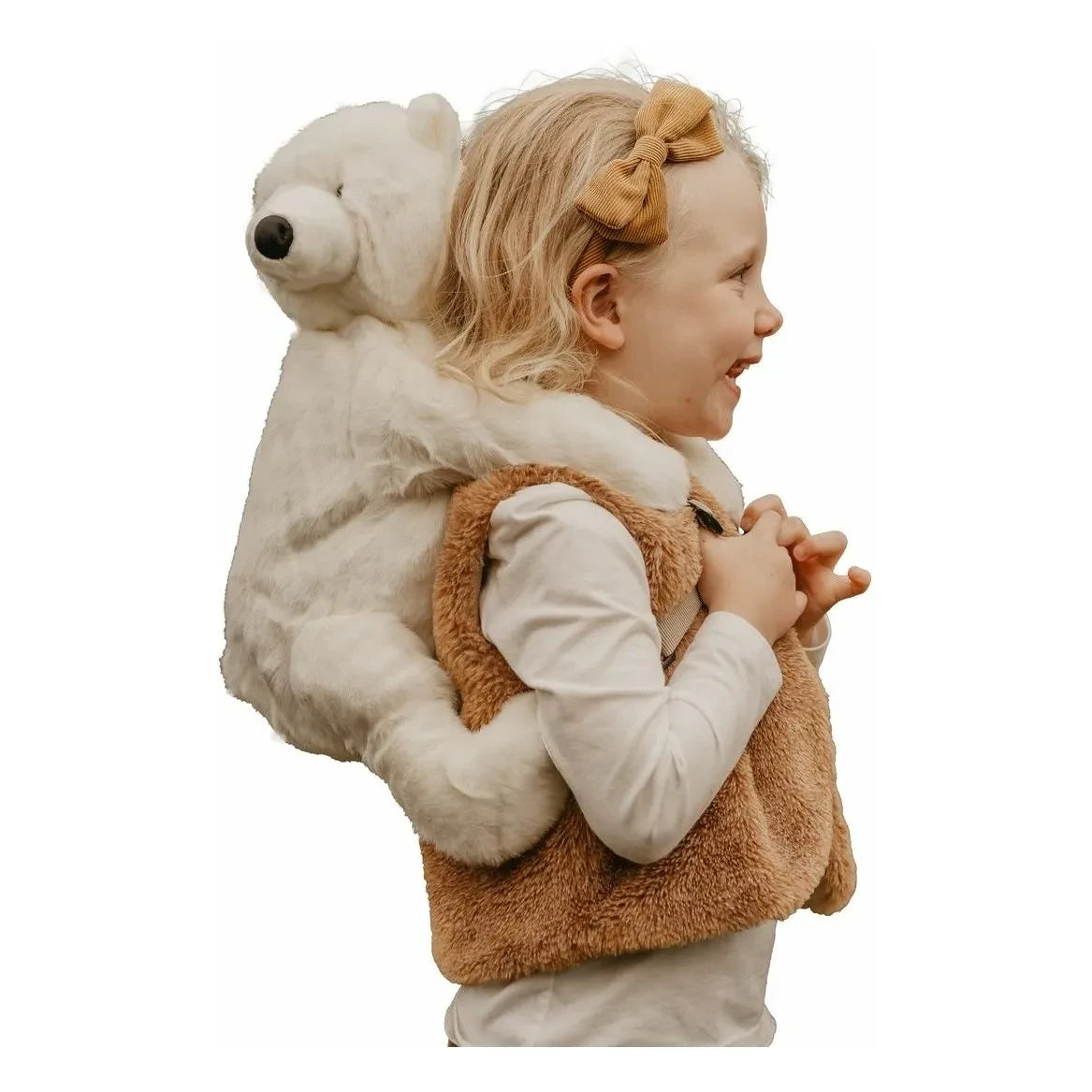 Wild & Soft - White Bear Backpack | White