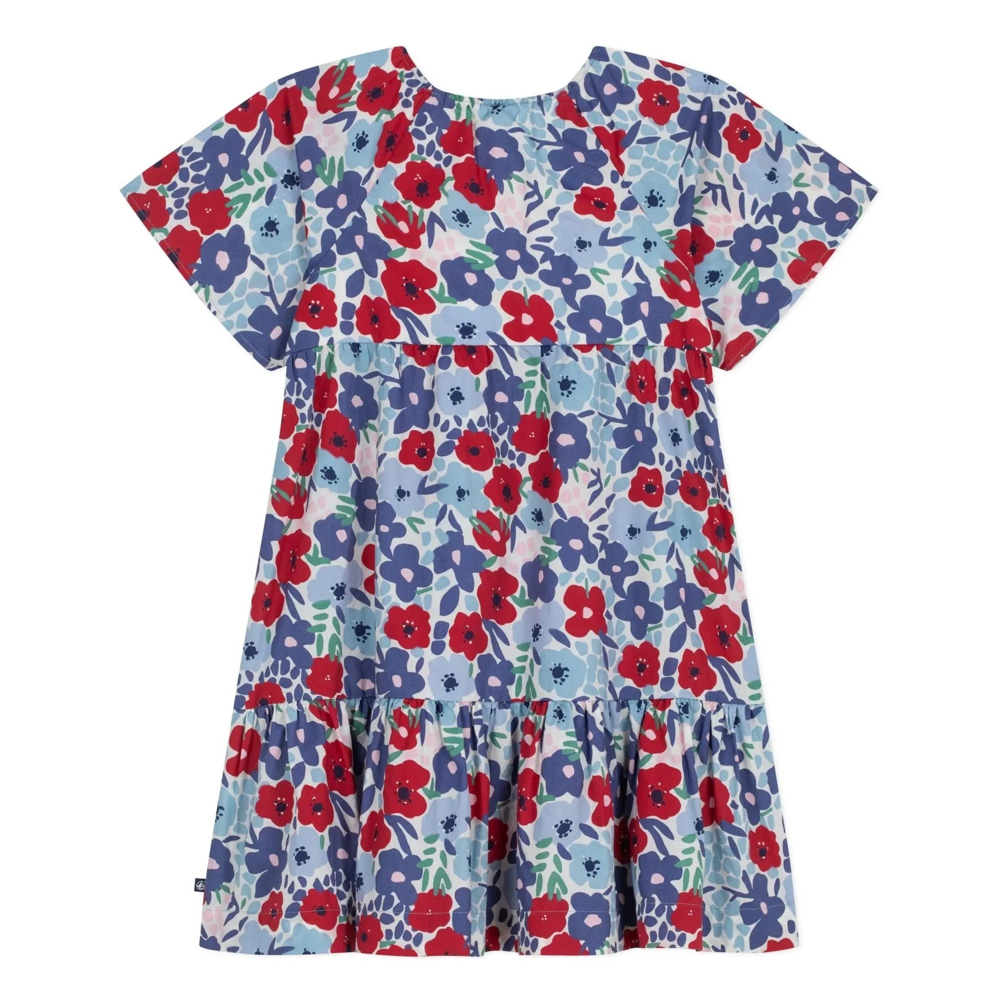 Petit Bateau - Organic Cotton Poplin Floral Dress | Blue