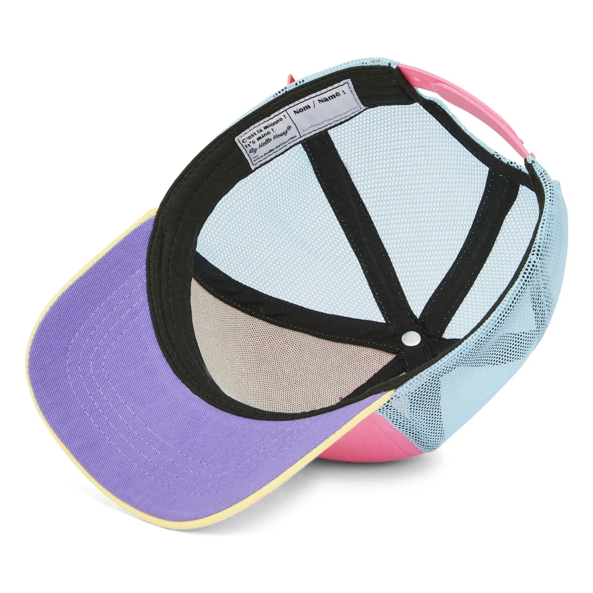 Hello Hossy - Stereo Dog Trucker Hat with Curled Visor Organic Cotton | Pink